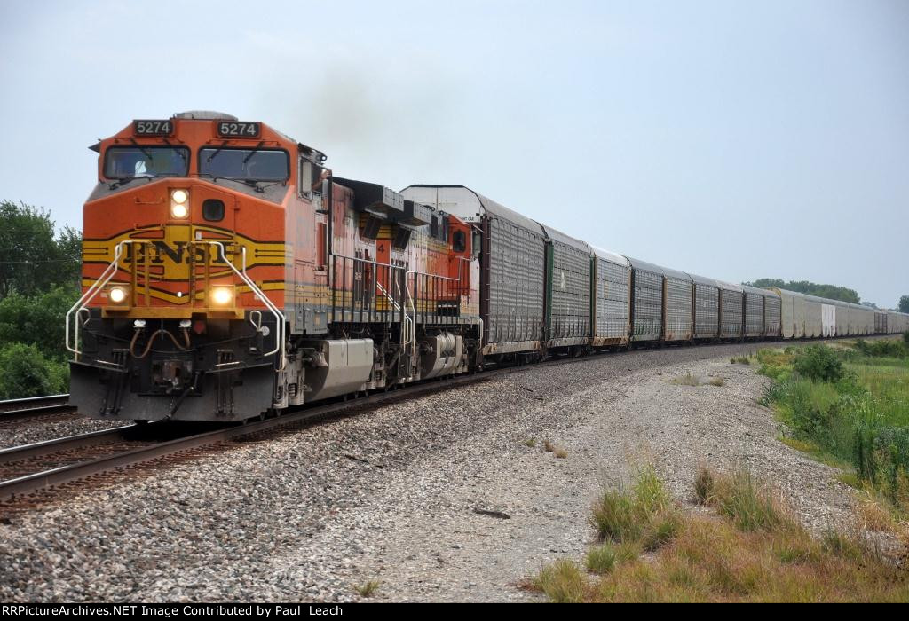 Vehicle train rolls west